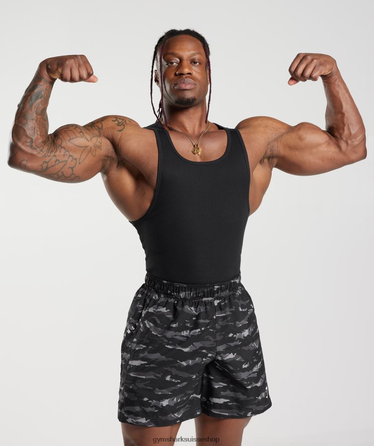 ch Gymshark Hommes réservoir nervuré 3pk blanc/noir/gris pierre chiné 02FP6T908 vêtements