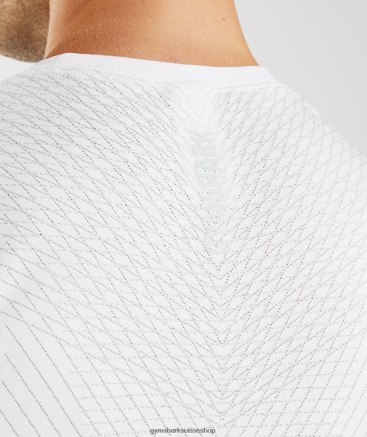 ch Gymshark Hommes réservoir sans couture d\'apex blanc/gris clair 02FP6T899 vêtements