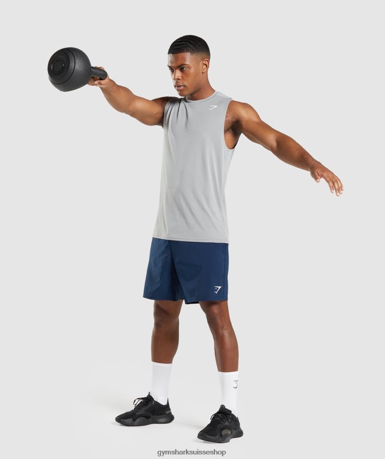 ch Gymshark Hommes t-shirt sans manches arrivée gris fumé 02FP6T947 vêtements