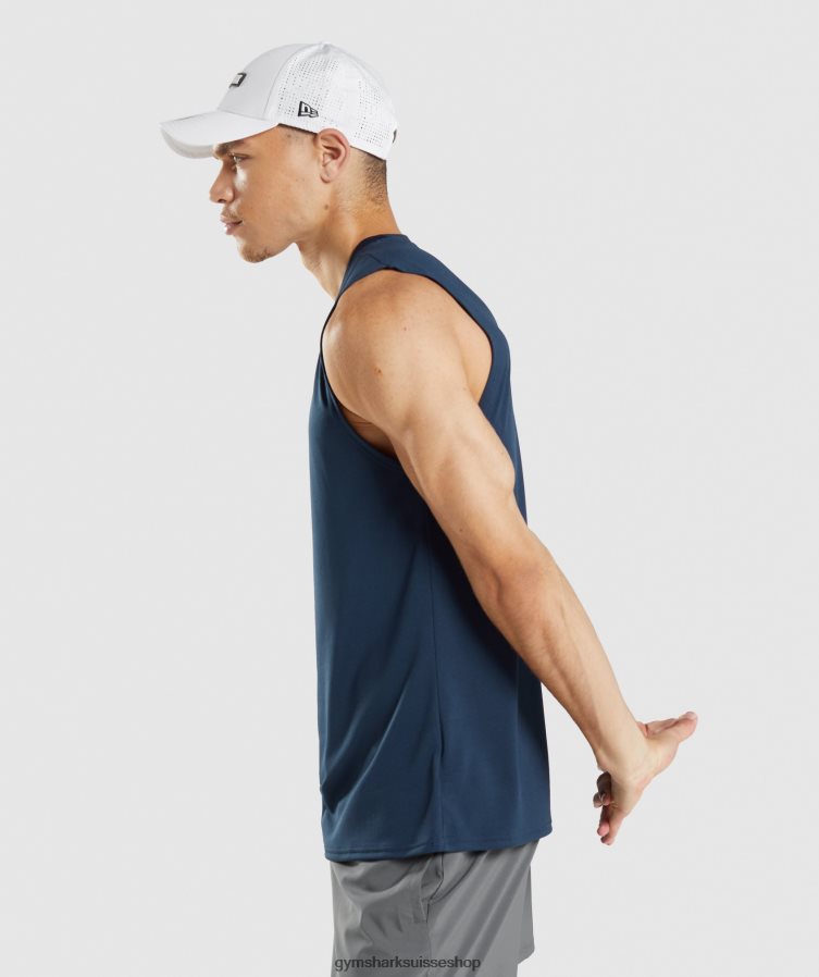 ch Gymshark Hommes t-shirt sans manches arrivée marine 02FP6T945 vêtements
