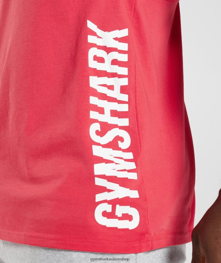 ch Gymshark Hommes trancher le limon perroquet rouge 02FP6T988 vêtements