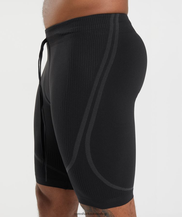 ch Gymshark Hommes 315 1/2 short sans couture noir/gris anthracite 02FP6T538 vêtements