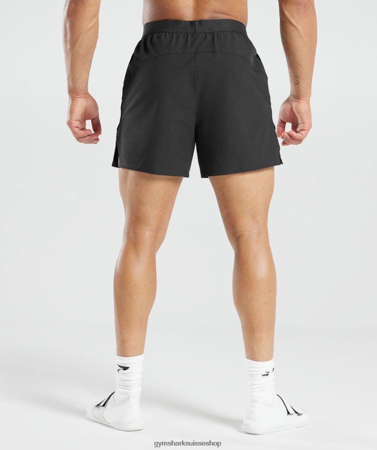 ch Gymshark Hommes 315 short tissé noir 02FP6T547 vêtements