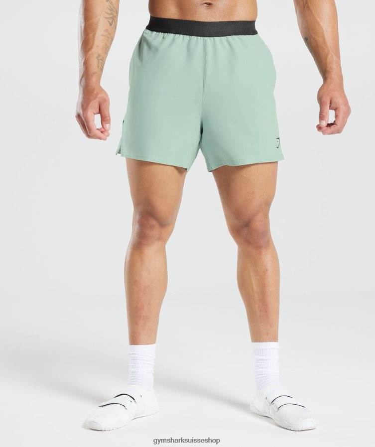 ch Gymshark Hommes 315 short tissé sarcelle de givre 02FP6T545 vêtements