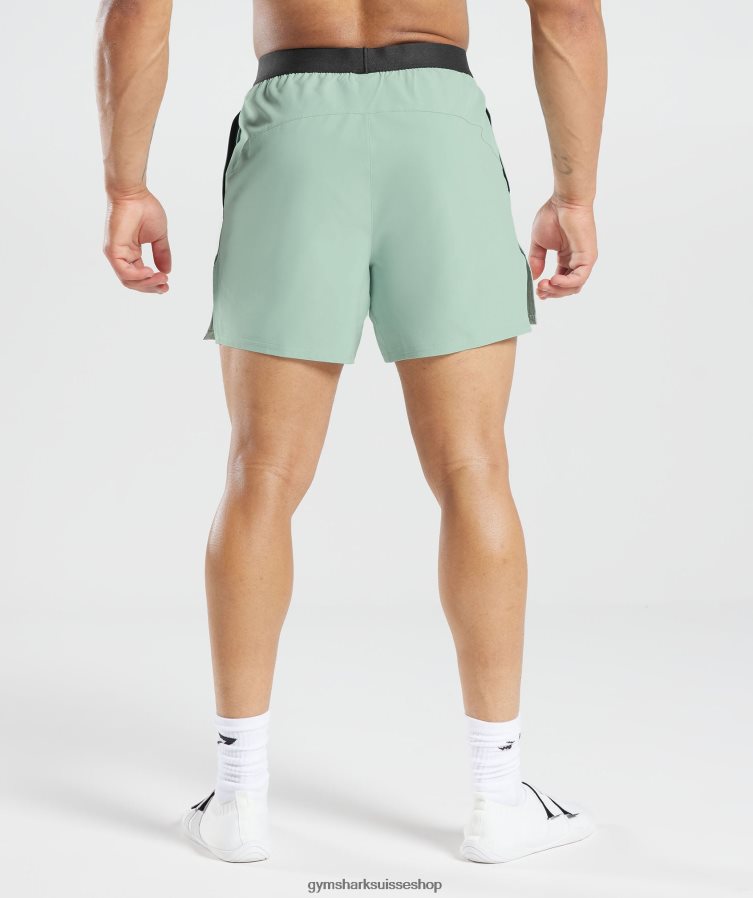 ch Gymshark Hommes 315 short tissé sarcelle de givre 02FP6T545 vêtements