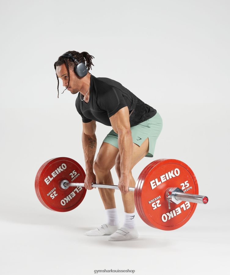 ch Gymshark Hommes 315 short tissé sarcelle de givre 02FP6T545 vêtements