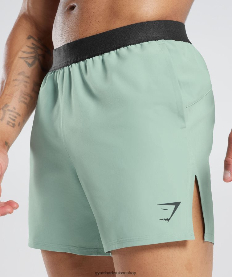 ch Gymshark Hommes 315 short tissé sarcelle de givre 02FP6T545 vêtements