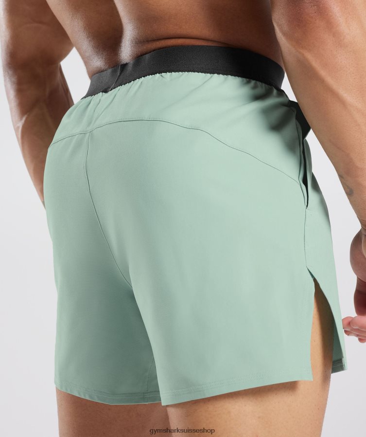 ch Gymshark Hommes 315 short tissé sarcelle de givre 02FP6T545 vêtements