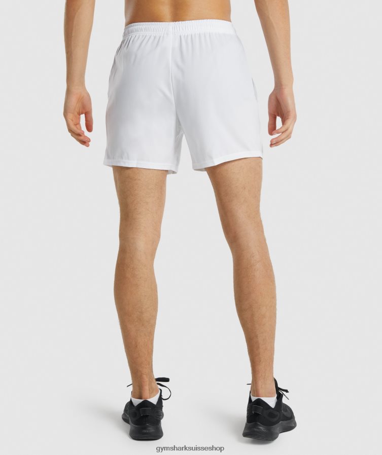 ch Gymshark Hommes arrivée short 5\" blanc 02FP6T553 vêtements