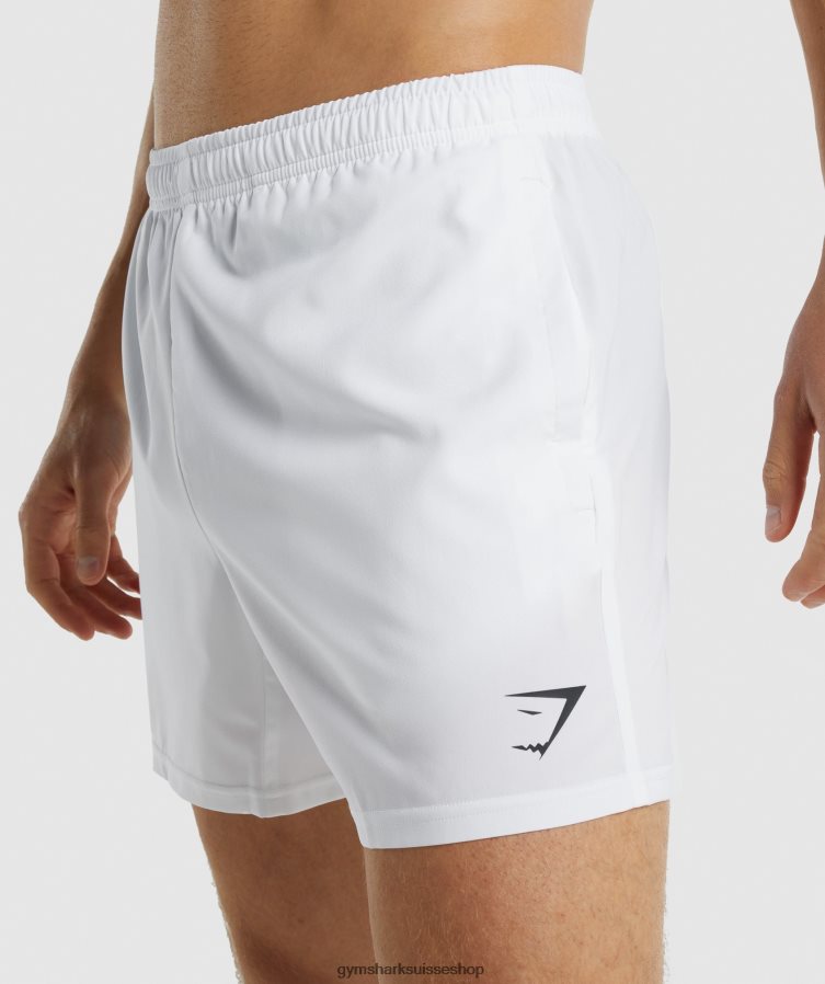 ch Gymshark Hommes arrivée short 5\" blanc 02FP6T553 vêtements