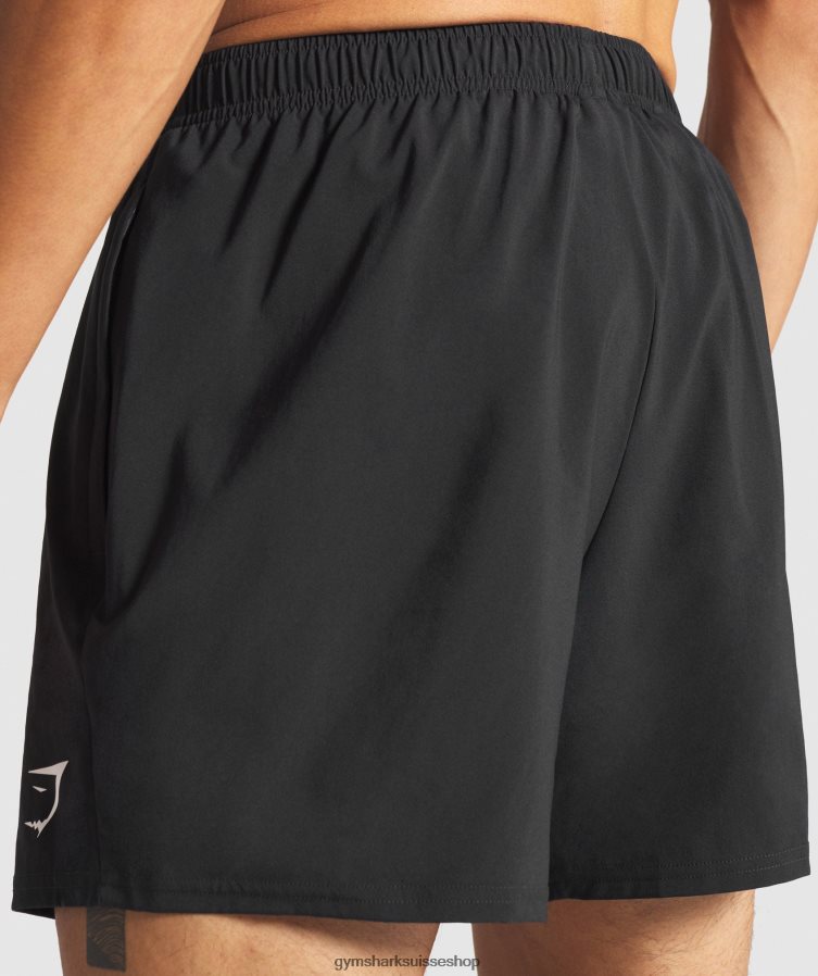 ch Gymshark Hommes arrivée short 5\" noir 02FP6T509 vêtements