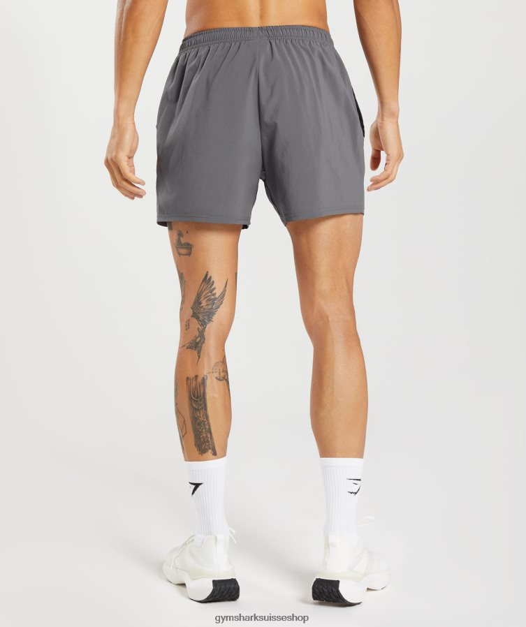 ch Gymshark Hommes arrivée short 5\" silhouette grise 02FP6T525 vêtements