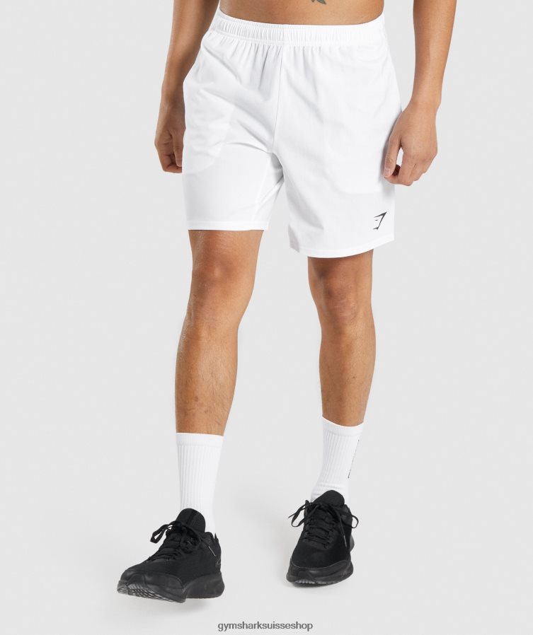 ch Gymshark Hommes arrivée short 7" blanc 02FP6T518 vêtements