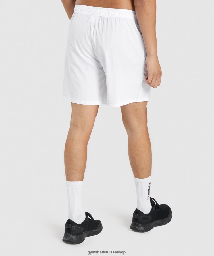 ch Gymshark Hommes arrivée short 7\" blanc 02FP6T518 vêtements