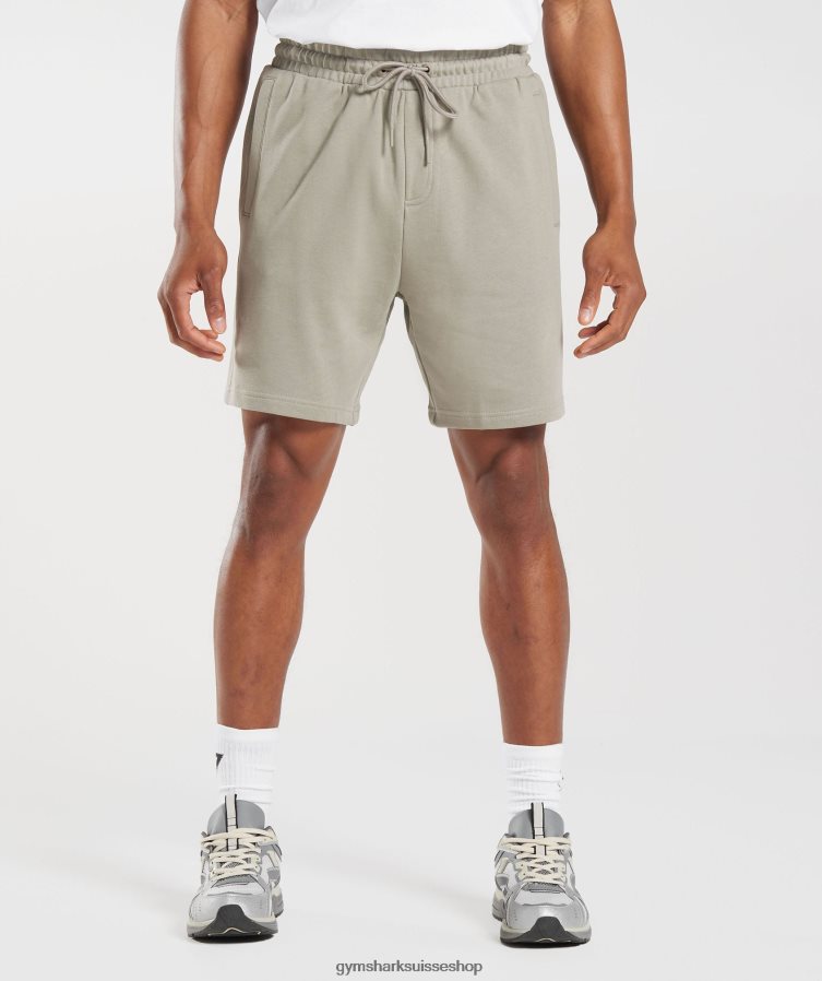 ch Gymshark Hommes short 7" essentiel pour les jours de repos marron écru 02FP6T540 vêtements