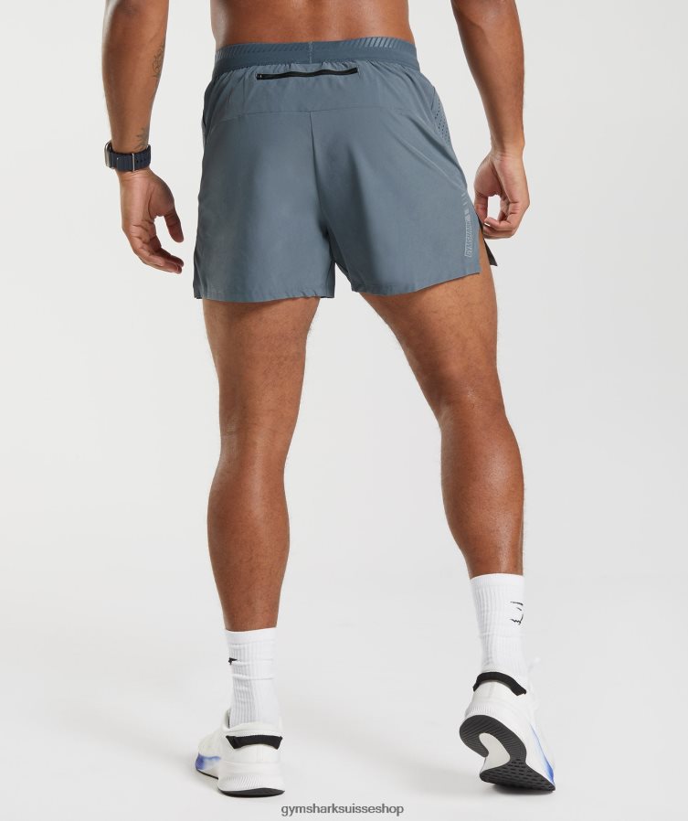 ch Gymshark Hommes short apex run 4\" bleu du soir 02FP6T542 vêtements
