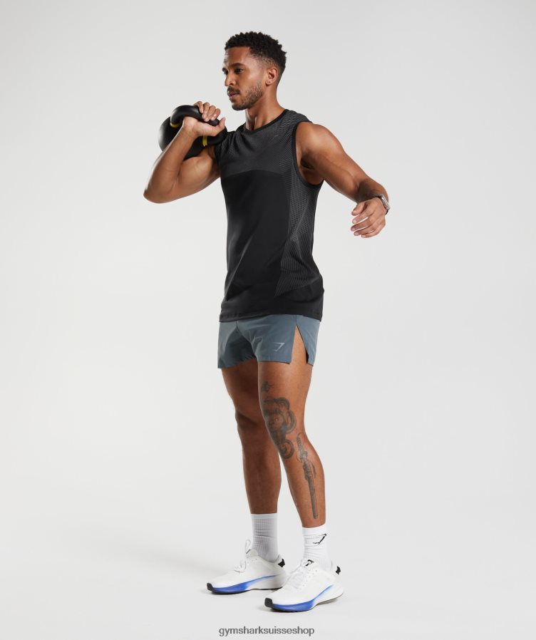 ch Gymshark Hommes short apex run 4\" bleu du soir 02FP6T542 vêtements