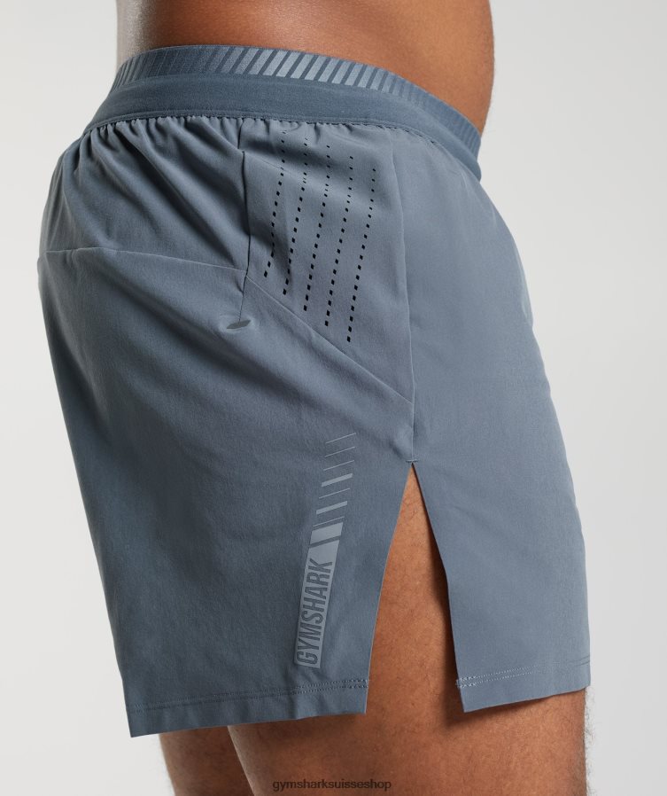 ch Gymshark Hommes short apex run 4\" bleu du soir 02FP6T542 vêtements