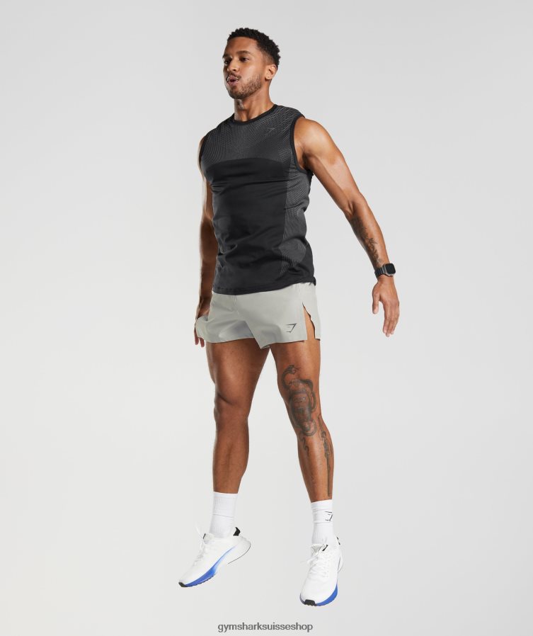 ch Gymshark Hommes short apex run 4\" gris clair 02FP6T539 vêtements