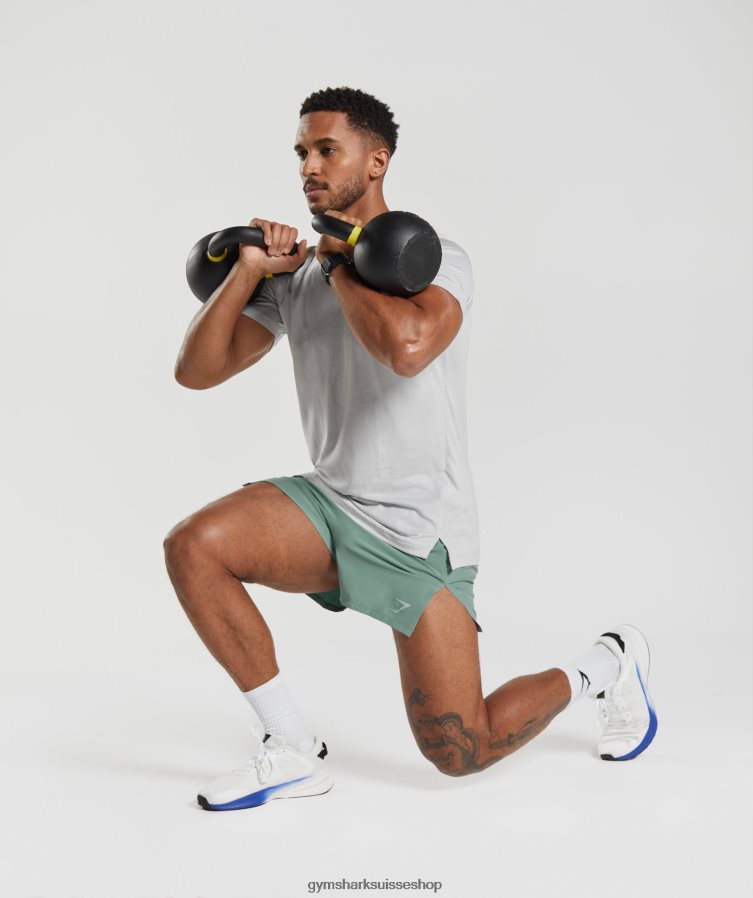 ch Gymshark Hommes short apex run 4\" sarcelle d\'encre 02FP6T543 vêtements