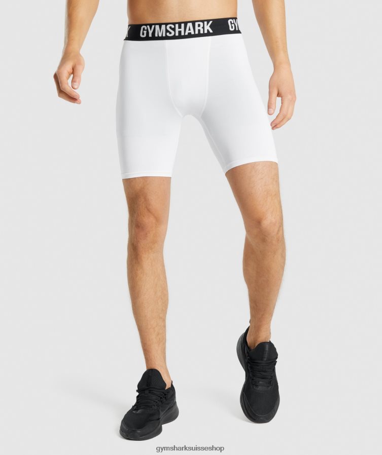 ch Gymshark Hommes short à couche de base element blanc 02FP6T567 vêtements