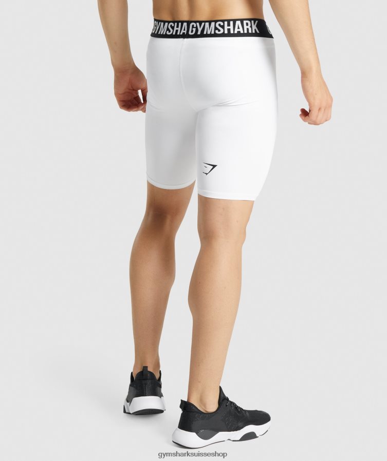 ch Gymshark Hommes short à couche de base element blanc 02FP6T567 vêtements