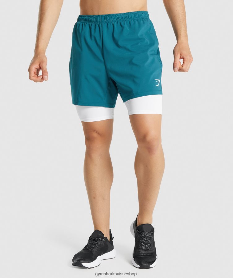 ch Gymshark Hommes short à couche de base element blanc 02FP6T567 vêtements