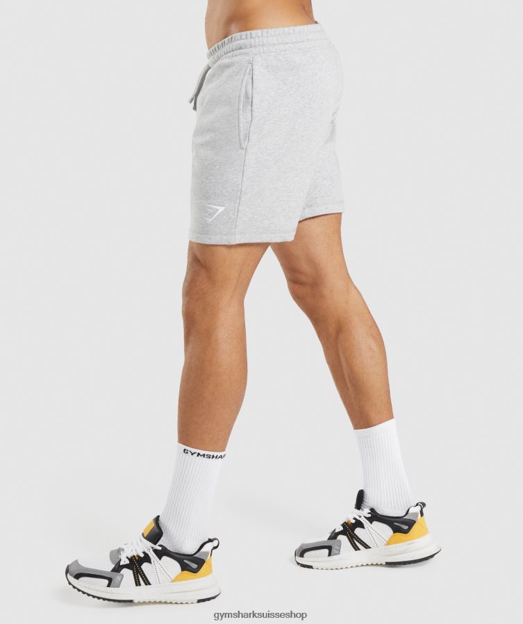 ch Gymshark Hommes short à crête gris clair chiné 02FP6T568 vêtements