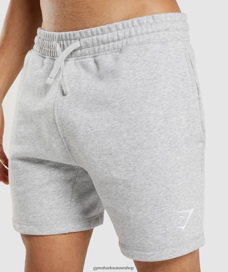 ch Gymshark Hommes short à crête gris clair chiné 02FP6T568 vêtements
