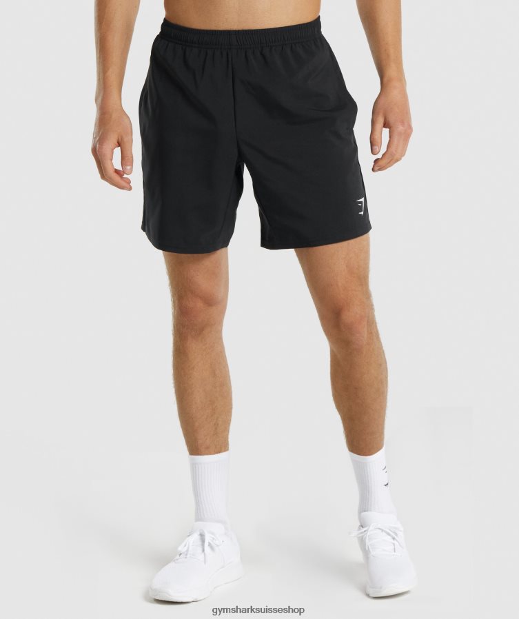 ch Gymshark Hommes short d'arrivée noir 02FP6T510 vêtements
