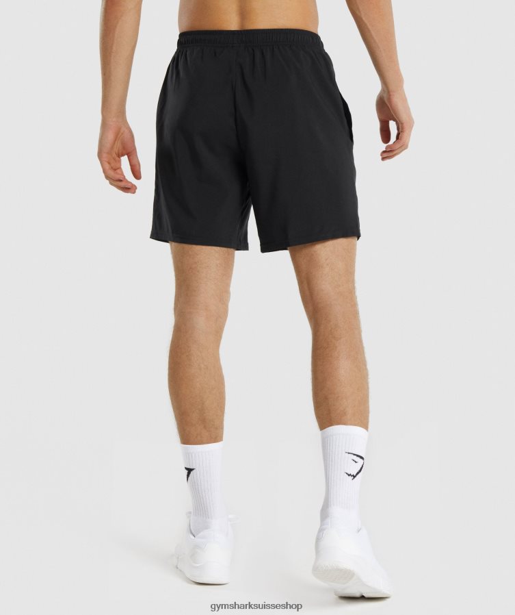 ch Gymshark Hommes short d\'arrivée noir 02FP6T510 vêtements