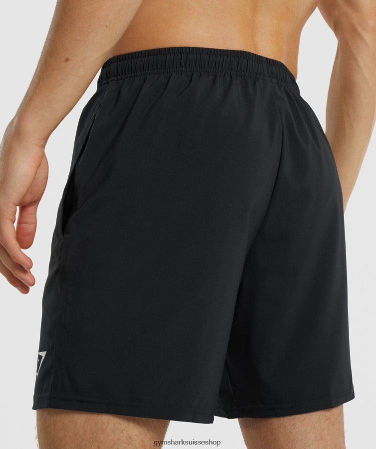 ch Gymshark Hommes short d\'arrivée noir 02FP6T510 vêtements
