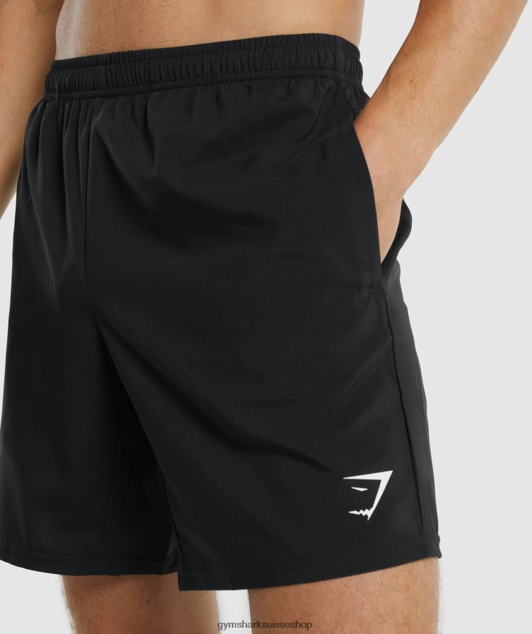 ch Gymshark Hommes short d\'arrivée noir 02FP6T510 vêtements