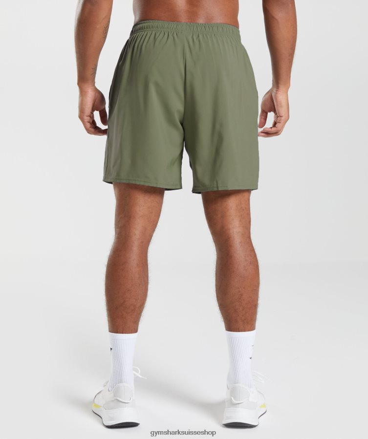 ch Gymshark Hommes short d\'arrivée noyau d\'olive 02FP6T530 vêtements