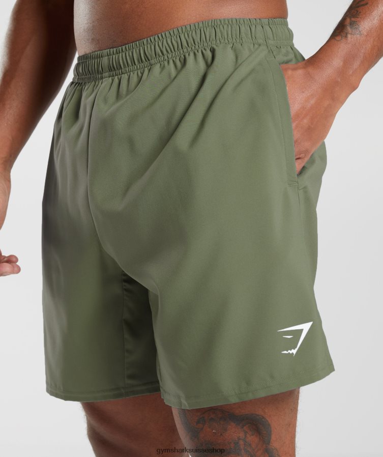 ch Gymshark Hommes short d\'arrivée noyau d\'olive 02FP6T530 vêtements