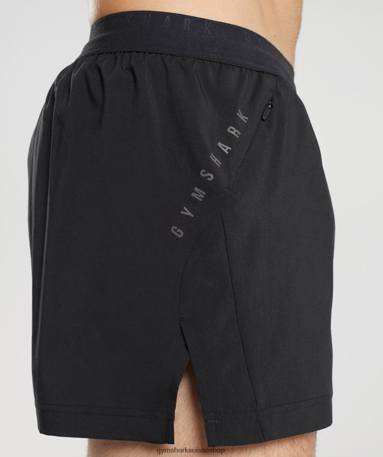 ch Gymshark Hommes short de course 3\" noir 02FP6T529 vêtements