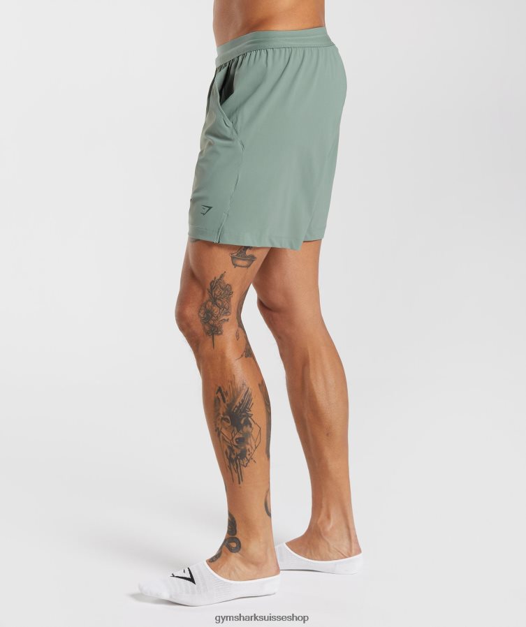 ch Gymshark Hommes short de studio saule vert 02FP6T566 vêtements
