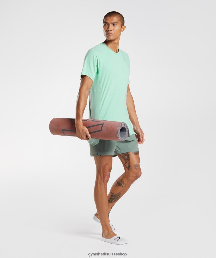 ch Gymshark Hommes short de studio saule vert 02FP6T566 vêtements