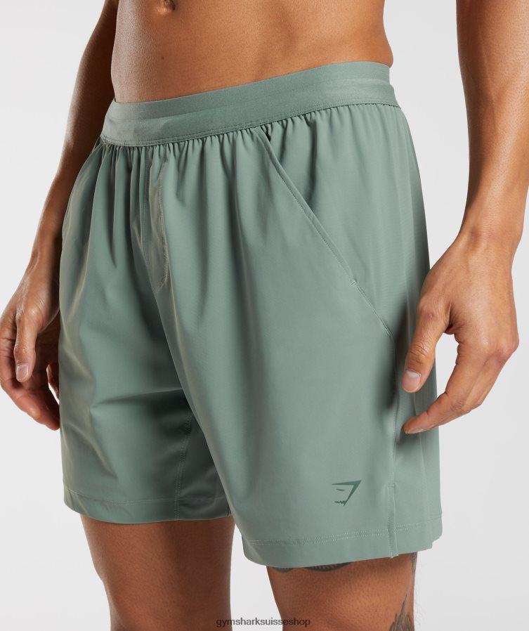 ch Gymshark Hommes short de studio saule vert 02FP6T566 vêtements
