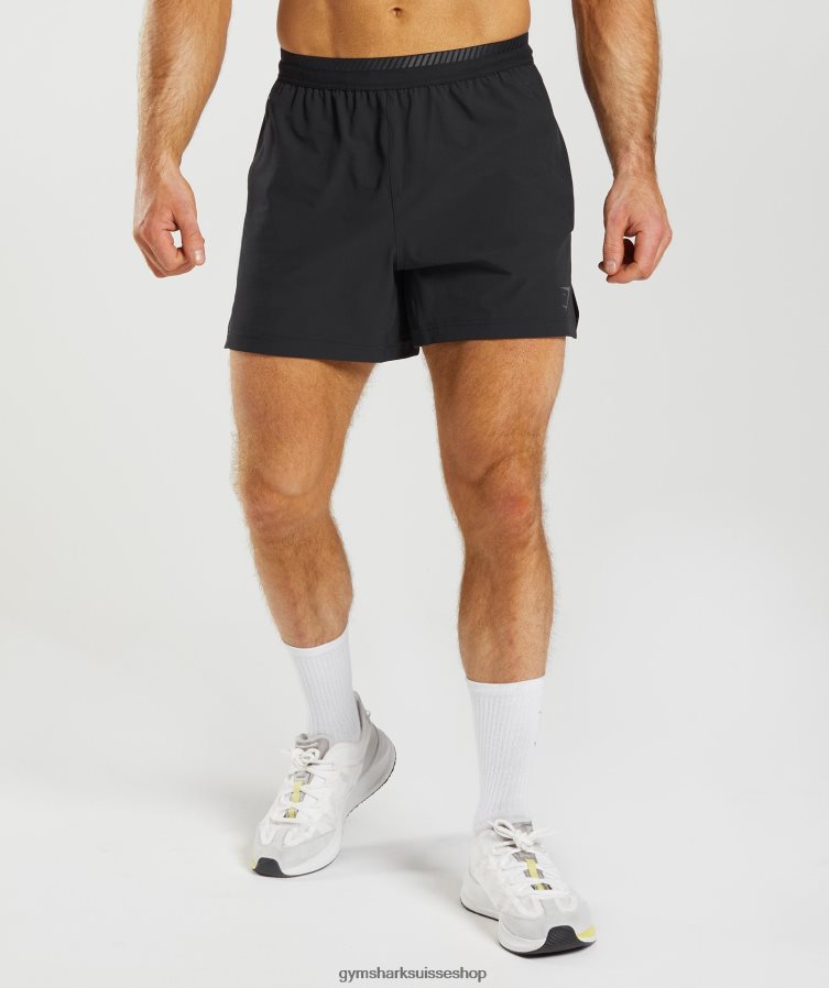 ch Gymshark Hommes short hybride apex 5" noir 02FP6T548 vêtements