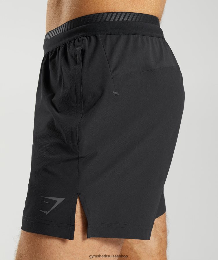 ch Gymshark Hommes short hybride apex 5\" noir 02FP6T548 vêtements