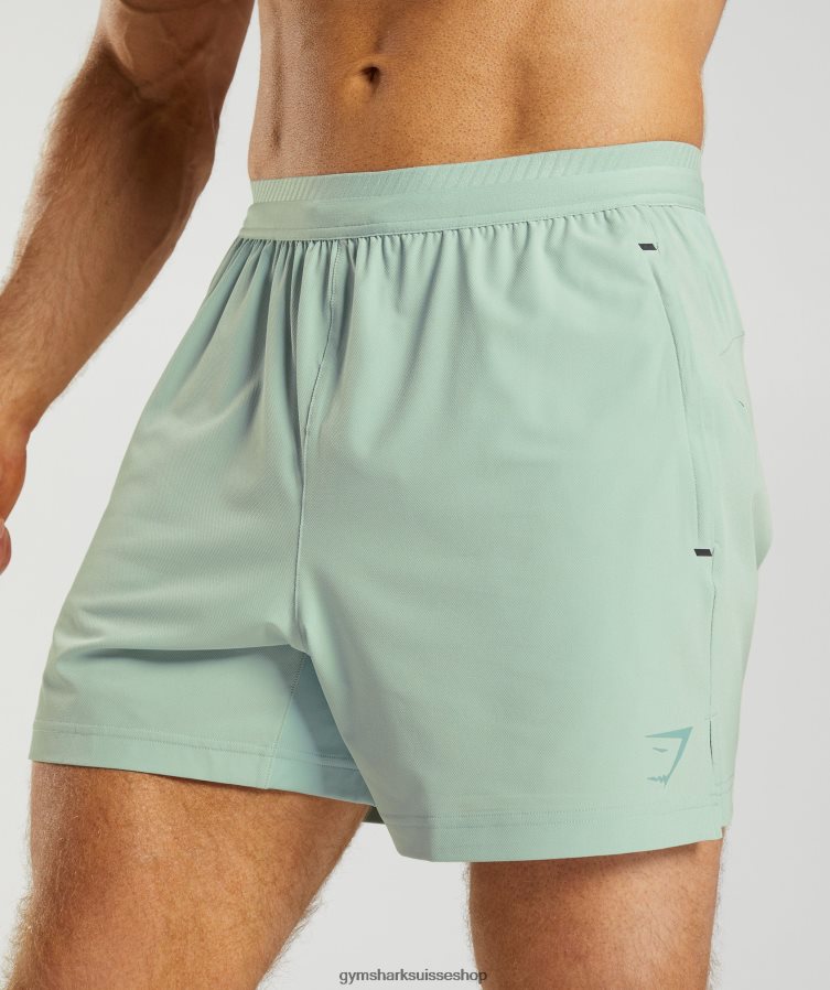 ch Gymshark Hommes short hybride apex 5\" sarcelle de givre 02FP6T549 vêtements