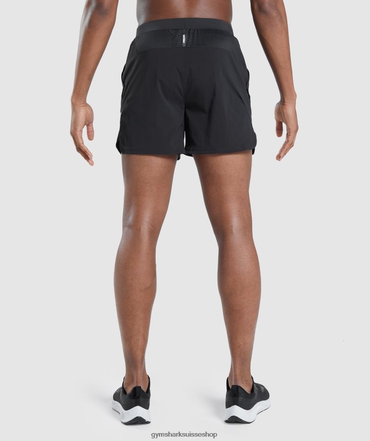 ch Gymshark Hommes short speed evolution 5\" noir 02FP6T519 vêtements