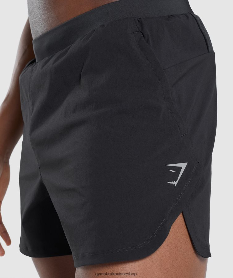 ch Gymshark Hommes short speed evolution 5\" noir 02FP6T519 vêtements