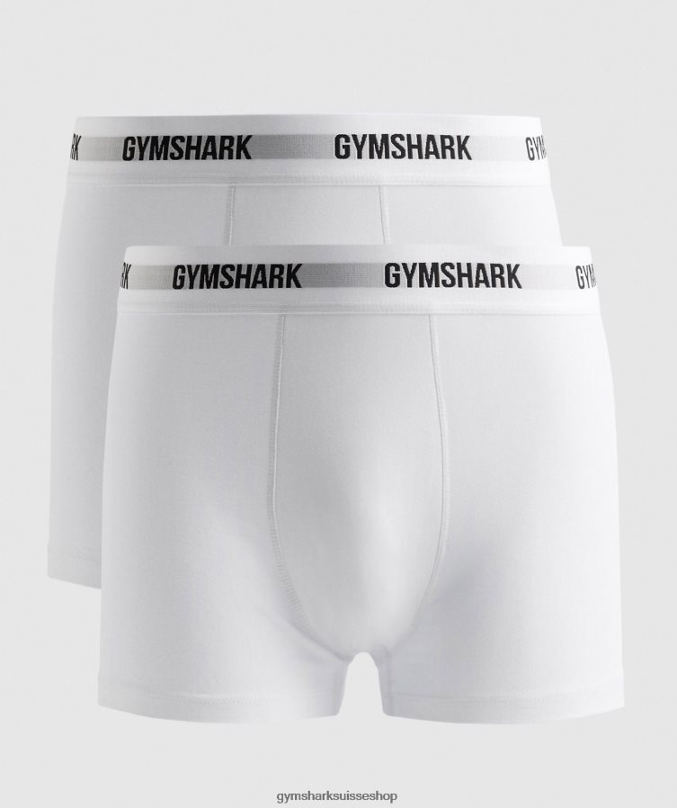 ch Gymshark Hommes boxers 2pk blanc 02FP6T1048 vêtements