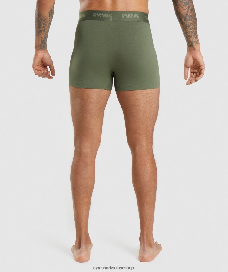 ch Gymshark Hommes boxers 2pk noyau olive/marine 02FP6T1047 vêtements