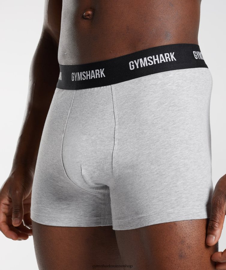 ch Gymshark Hommes lot de 2 boxers gris clair chiné 02FP6T1051 vêtements