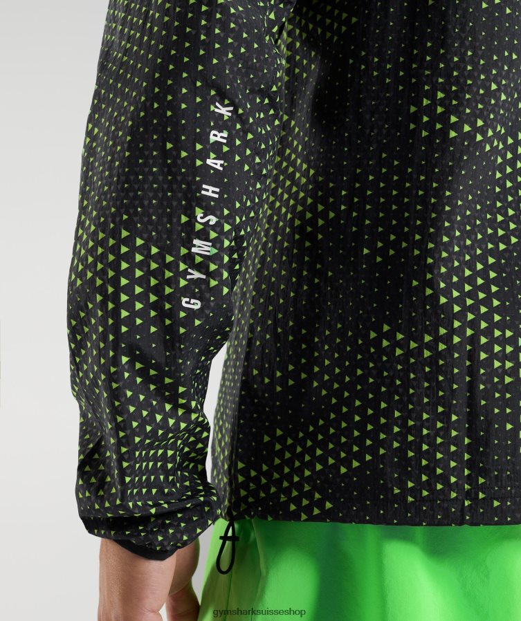 ch Gymshark Hommes coupe-vent sportif chaux fluo 02FP6T813 vêtements