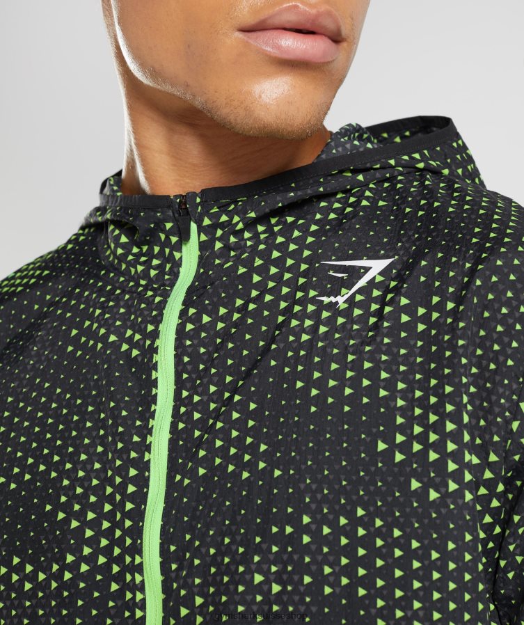 ch Gymshark Hommes coupe-vent sportif chaux fluo 02FP6T813 vêtements