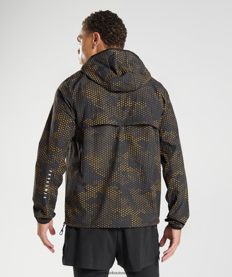 ch Gymshark Hommes coupe-vent sportif jaune curcuma 02FP6T810 vêtements